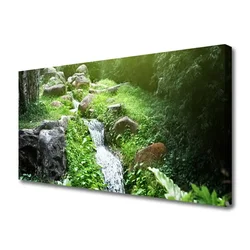 tulup.si Slika na platnu Stream grass nature rastlin 140x70 cm