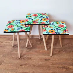 Hanah Home Set klub stočića 3Shp359, 3 komada, Narandžasta