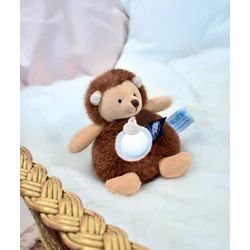 Plyšový ježko so svetlom Hedgehog Nightlight Unicef Collection Doudou et Compagnie v darčekovom balení hnedý 15 cm od 0 mes DC3995