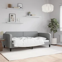 Dnevni ležaj svjetlosivi 100x190 cm tkanina