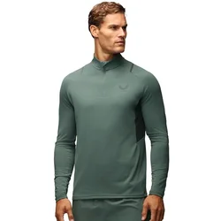 Castore majica 1/4 zip sa kontrastnim panelima za muškarce, tamnozelena