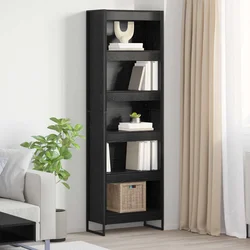Ormarić za knjige 2 pcs Crni hrast 60 x 30 x 189,5 cm