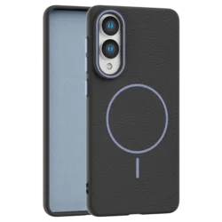 Leather Grip MagSafe maska za Samsung Galaxy S25 Edge - Crna