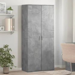 Ormarić za cipele boja betona 80x39x178 cm konstruirano drvo