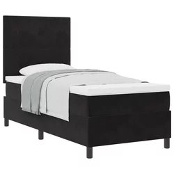 vidaXL vidaXL Box Spring Postelja z Blazino Črna 80x200 cm Žamet, (22052521)