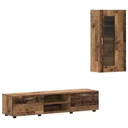 Set TV komoda Zidne FLORIN 3 pcs Staro drvo Konstruirano drvo