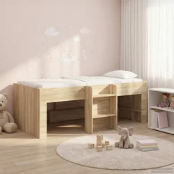 Kreveta za visoko spavanje djece 2 pcs Hrast sonoma 90 x 200 cm