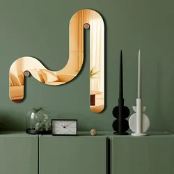 Wallity Ogledalo Ozgl509, 51x56 cm, Zlatne boje