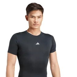 ADIDAS PERFORMANCE Funkcionalna majica Techfit Compression  črna / bela