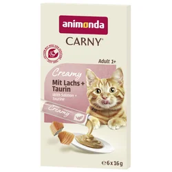 Animonda Carny Cat Adult Creamy – Losos i Taurin 6×15g