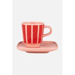 Marimekko skodelica s podstavkom iz kamenine 50 ml