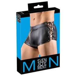 Svenjoyment - matné boxerky s bočním šněrováním (černé)