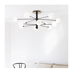 Ideal Lux - LED luster na šipci COSMOPOLITAN 12xG9/3W/230V prečnik 145 cm crna