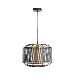 Luster na sajli DENTON 1xE27/40W/230V crna