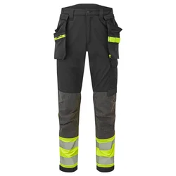 Portwest Radne pantalone ev442 - ev4 visokovidljive sa holster džepovima na skidanje, žuto-crne, vel.54 (38 inča) ( 64398 )