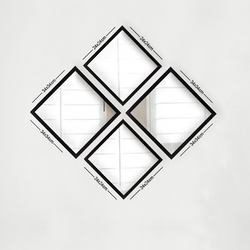 Wallity Set ogledala SETAYNA_042, Crni