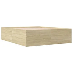 Vidaxl Posteljni okvir sonoma hrast 150x200 cm inženirski les