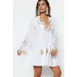 Ženska haljina Trendyol Embroidered Tassel Detail