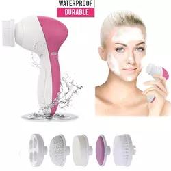 Električni uređaj/masažer za čišćenje lica s 5 različitih nastavaka