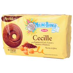 Mulino Bianco Cecille Keksi s brašnom slanutka, kakaom i korom naranče 220 g