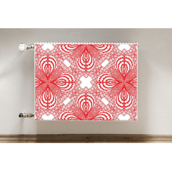 tulup.si Pokrov radiatorja Rdeča čipka 80x60 cm