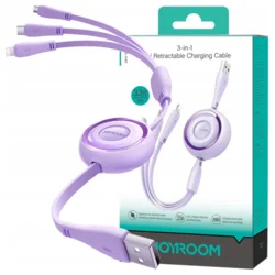 Joyroom JOYROOM KABEL 3V1 USB NA USB-C ZA LIGHTNING MICRO USB 3.5A ZA SLUŠALKE 1M