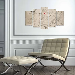 Wallity Set Slika 5MAPMDF-06, 5 Delova