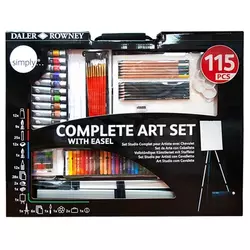 Veliki umetniški set Daler-Rowney s slikarski stojalom | 115-delni ()