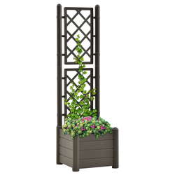 VIDAXL vrtno cvetlično korito z oporno mrežo 43x43x142 cm pp
