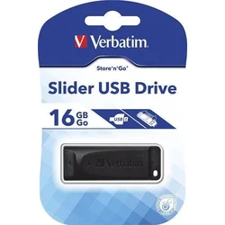 Verbatim 16GB 2.0 DRIVE 16GB/SLIDER/BLACK USB Flesh Memorija ( UFV98696/Z )