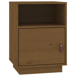 Vidaxl Nočna omarica medeno rjava 40x34x55 cm trdna borovina