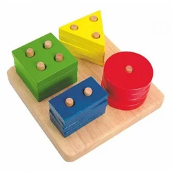 Puzzle osnovni oblici na dasci Woody 90264