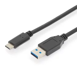 DIGITUS USB-A na USB-C 1m AK-300146-010-S Kabl