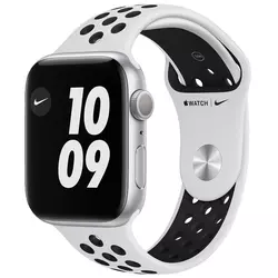 Apple Watch Nike Series 6 pametni sat, 44 mm, srebrno aluminijsko kućište s platinastim/crnim remenom
