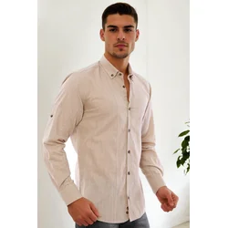 G921 DEWBERRY MENS SHIRT-BEIGE