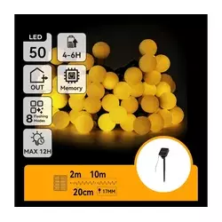 Aigostar - LED solarni dekorativni niz 50xLED/8 funkcija 12m IP65 topla bela