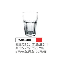 Staklena casa 6/1 280ml YJB-3009