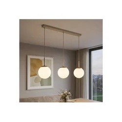 Brilagi - Luster na sajli MILO 3xE27/60W/230V bež/zlatna