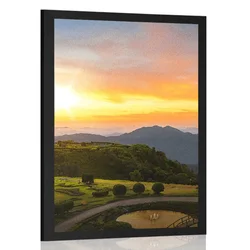 Plakat jutranji sončni vzhod nad Tajsko - 60x90 no frame