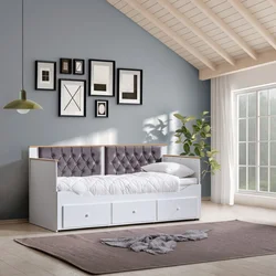HANAH HOME Krevet Alacati White Anthracite