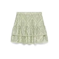 VERO MODA Krilo VMBLISS  temno rjava / pastelno zelena
