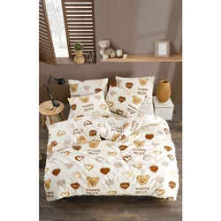 Teddy Bear Heart Mustard Set Posteljine