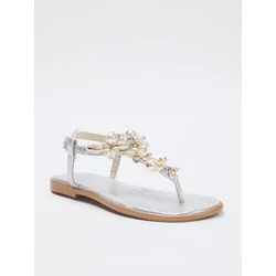 Trendyol Shoes Ženske sandale Takss25Sd00007, Srebrne boje