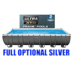 Vanjski bazen Intex Ultra Metal 732 x 366 x 132 cm, piješćeni filtar, New Technology XTR 2019 + FULL OPTIONAL SILVER