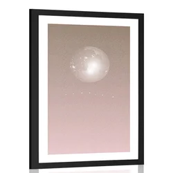 Plakat s paspartujem mesec v nežnih tonih - 30x45 no frame