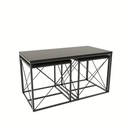 Hanah Home Defne Set Klub stolova, 3 komada, Antracit