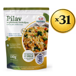 Homely Pilav sa piletinom i brokolijem, 31 komad