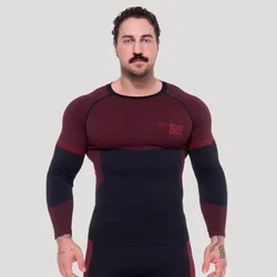 GymBeam OG1 Seamless Longsleeve Black/Red L