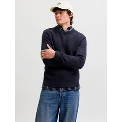 JACK & JONES Pulover JJPANNEL temno modra
