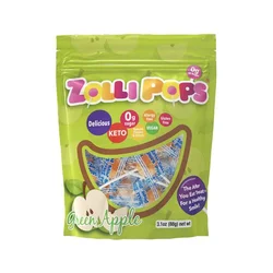 Vrečka ZOLLIPOPS lizik – ZELENO JABOLKO